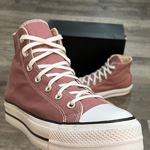 Converse Chuck Taylor High Top Chunky Platform Dark Pink A01367F Shoes - Size 11 - Picture 5 of 13